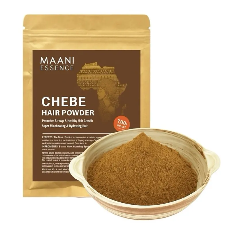 Maani Essence African Chebe Powder (Chebe Seeds) - Chemical-Free Traditional Hair Care, Hair Growth Accelerator, Anti-Thinning, Thicker Fuller Locks, Anti-Dandruff Powder for Adults (100g)