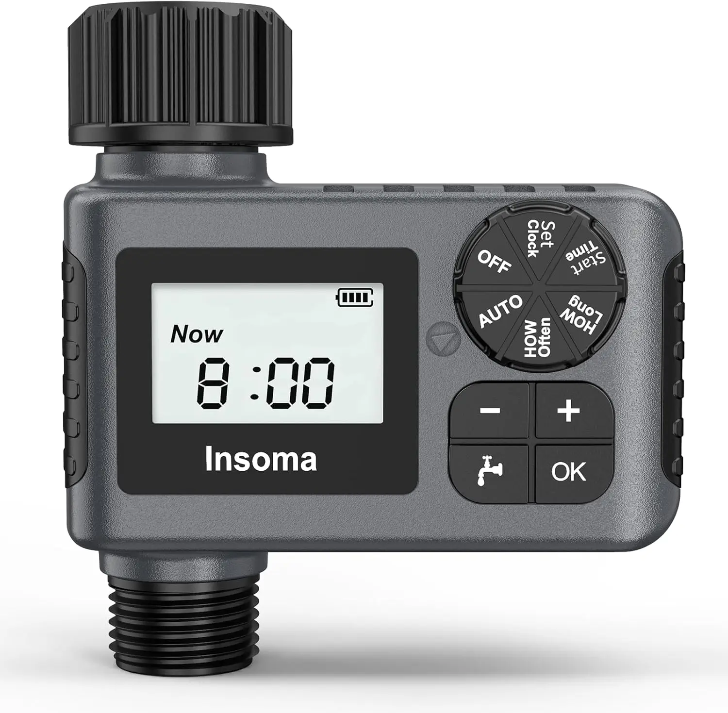 Outdoor Garden Hose Faucet Timers, Programmable Water Sprinkler Timer with Rain Delay/Manual/Automatic Drip Irrigation and Lawn Watering System for Yard, 1 Outlet
