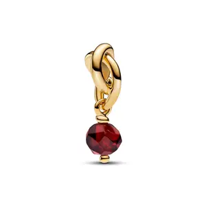 Pandora Moments Faceted Red Eternity Circle Dangle Charm 763462C01