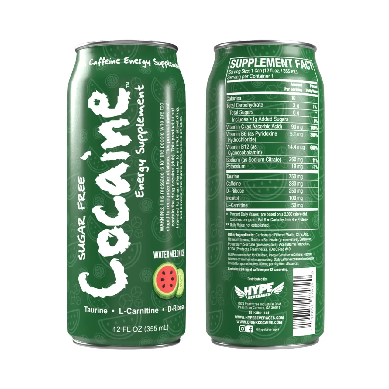 klow 80 peptide protocol Cocaine Energy Supplement 280mg Caffeine Energy Drink - Healthy Energy  Drinks with Taurine, L-Carnitine, Antioxidants, Vitamins, - 12 Oz Can -  (Pack of 12 Icy Watermelon) Preworkout Caffeine Drinks main image 0