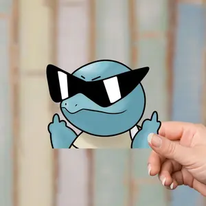 Squirtle Decal Sticker - Anime Decal Sticker | Vinyl waterproof sticker | Gift for Game lovers