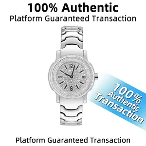 BVLGARI 35mm Stainless Steel Quartz Watch with Full Aftermarket Diamond Setting (Full Pavé)  WHP037831