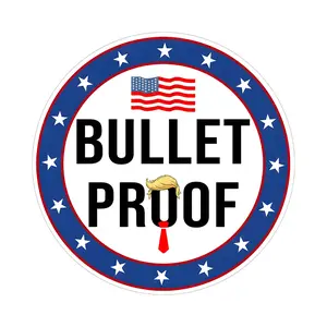 Trump 2028 Bullet Proof Sticker, Trump Shots Decals for Guns Laptop Water Bottles Books Motorcycles Car Bicycles, Waterproof Vinyl Stickers, Cole Thomas Allen Sticker