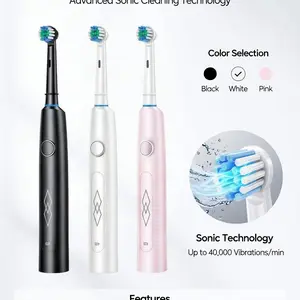 Rotating Electric Toothbrush Set, 4/8 Brush Heads, High Vibration Frequency, Sonic Wave Charging, Smart Timer, Waterproof, Adult Use, Holiday Gift