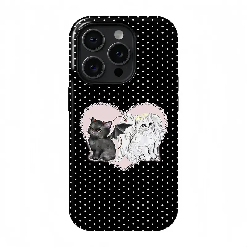 Wicked Kittens iPhone Case, suitable for iPhone17 Air, 16Promax, Pro, plus, 15,14, 13,12,11,X,Samsung S25 S24 S23 S22.Stylish design, shockproof protective case, smartphone case, phone cover, gift