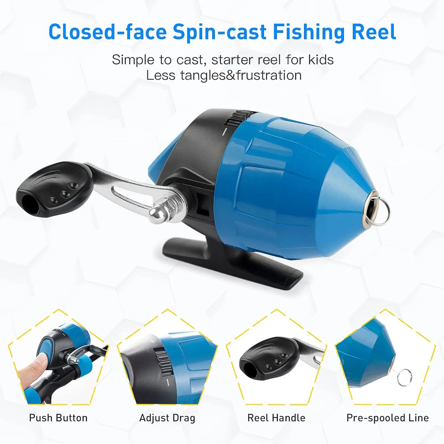 closed face telescopic fishing pole Reaction Tackle Spinning Rod Carbon Travel Rod Collapsible Rod for Freshwater and Saltwater Available in light and medium Telescopic Fishing Closed Face Fishing