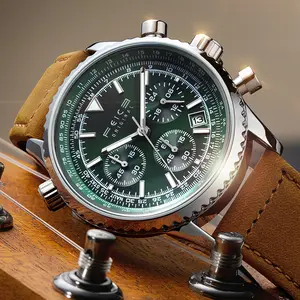 FEICE Authentic 2024 New Pilot Trendy Multi functional Men's Watch Male Student Quartz Watch Belt Waterproof