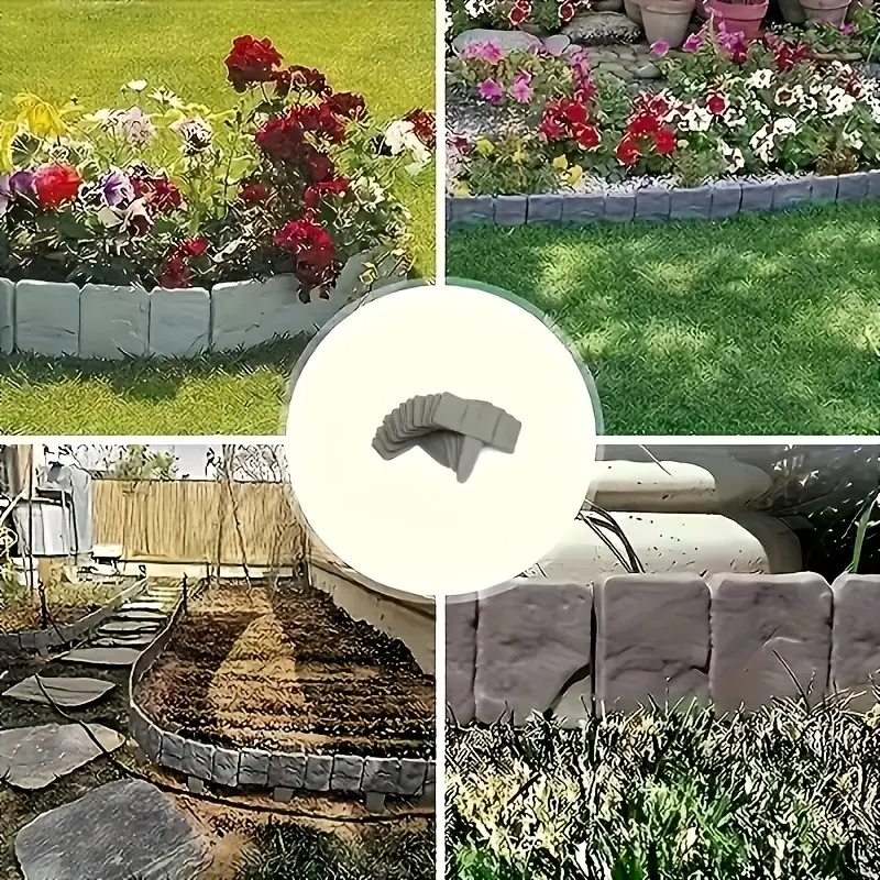 20 Pcs / 50 Pcs Garden Border Fence Set, Garden Edge Fence, Decorative Garden Fences, Decorative Outdoor Garden & Yard Edging for Lawn & Flower Bed