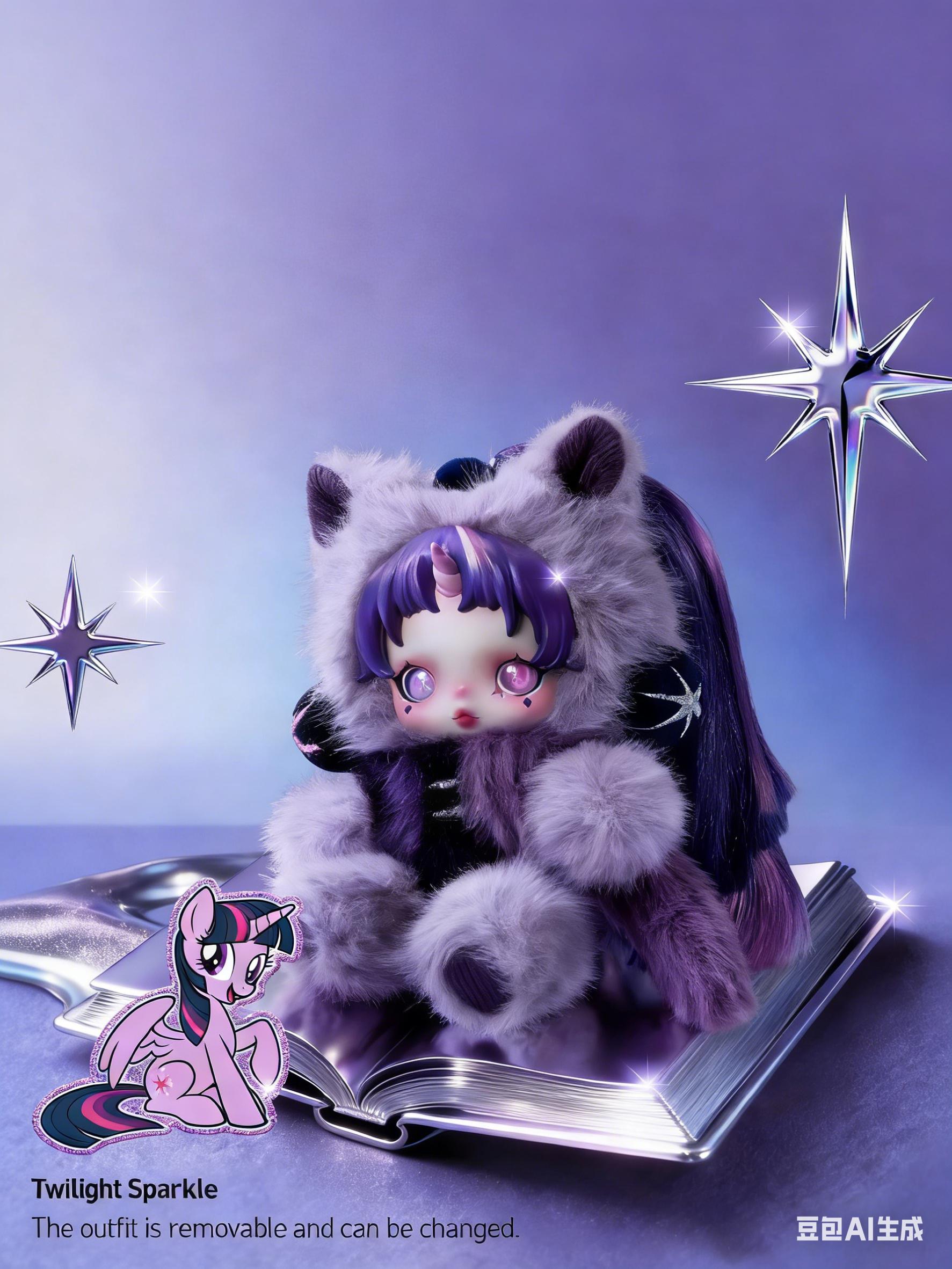 (Iris0414) POP MART SKULLPANDA x My Little Pony Series PlushDoll Pendant