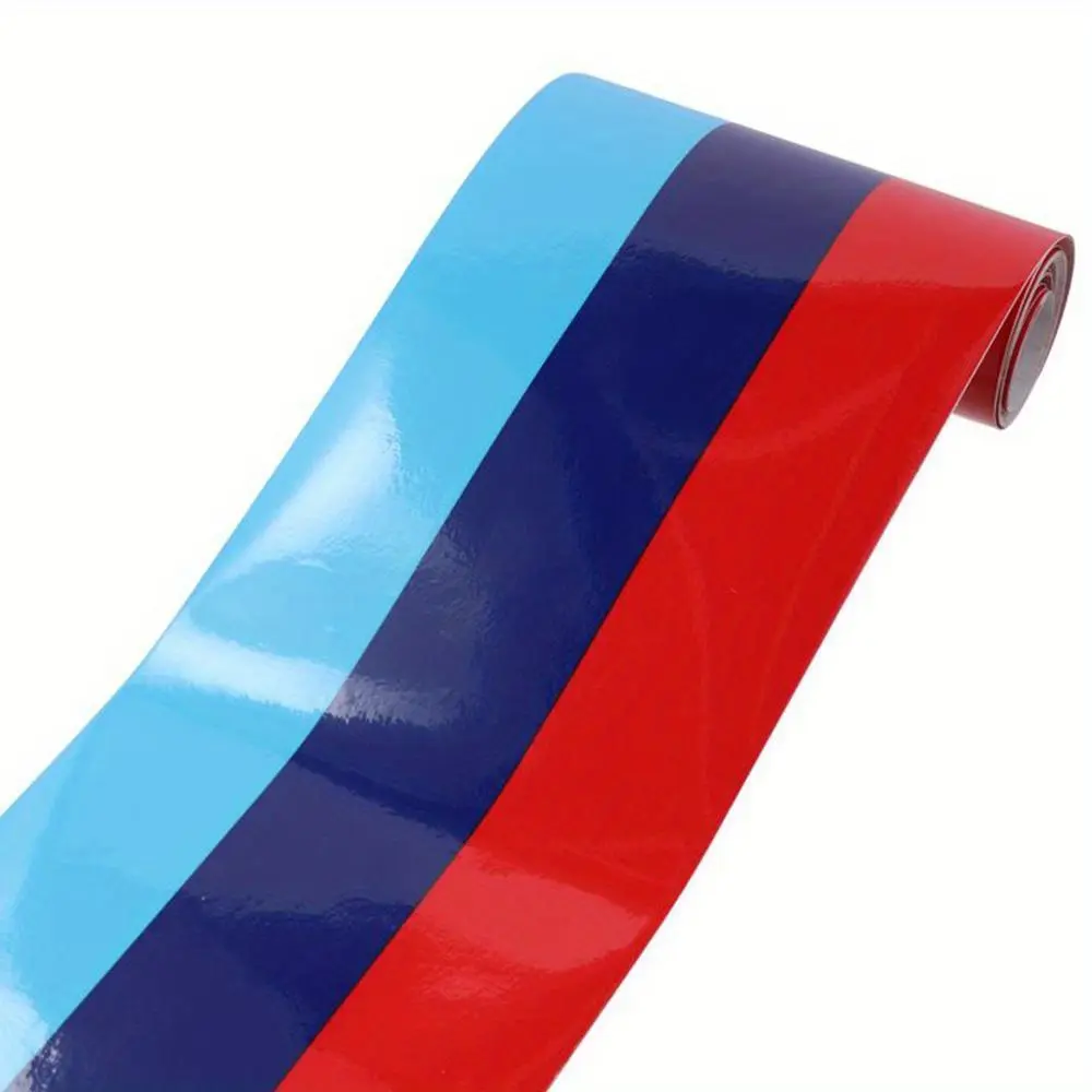 Three Colors M Colored Stickers for BMW: Blue, Red and White Stripes ...