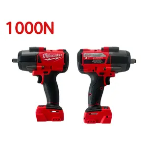 Milwaukee M18 1000N Cordless Impact Wrench,  Drive Brushless Power Tool for Heavy-Duty Automotive Repair, Construction, Industrial Maintenance and DIY Projects, with 1000N·m Peak Torque, All-Metal Gearbox, Ergonomic Grip and M18 Battery Compatibility