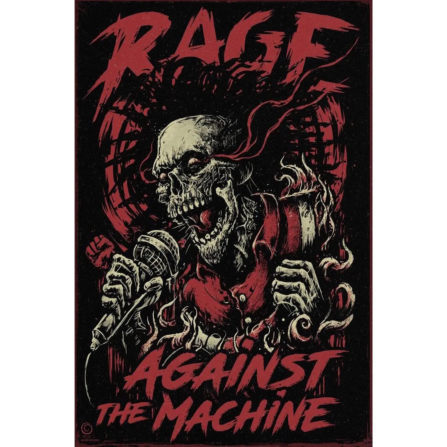 Rage Against The Machine Vintage Music Concert Reprint Poster - 18" x 24"