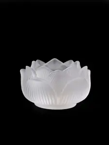White Lotus Incense Holder | Handcrafted Liuli Glass, Zen & Serenity
