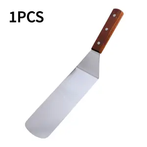 1pcs Stainless Steel Spatula for Cast Iron Skillet and Flat Top Grill, Perfect for Pancakes, Lasagna, BBQ Parties, Cooking Essentials, Kitchen Utensils, Cooking Tools
