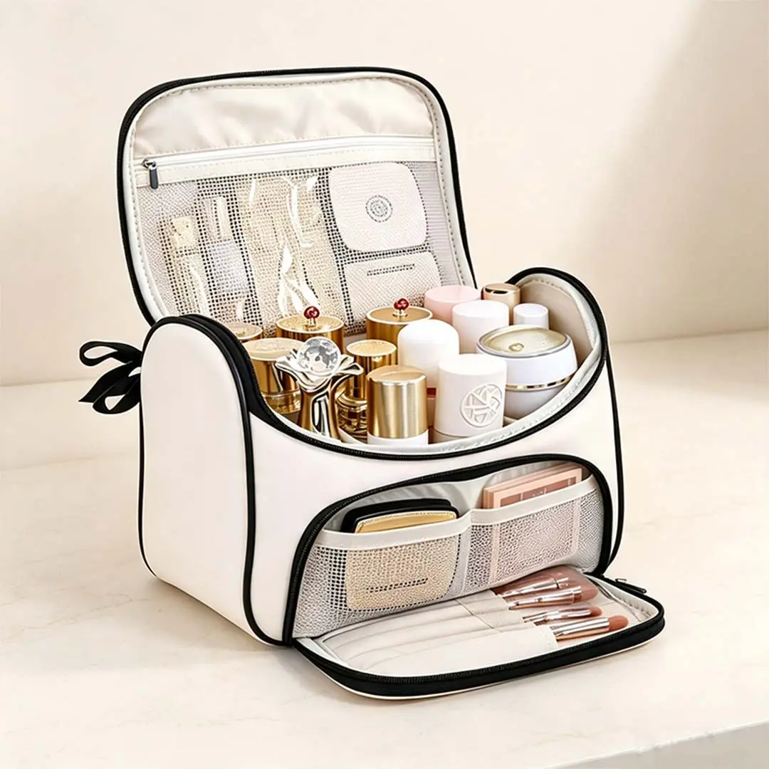 Waterproof  storage bag with widenedhand straps. ldeal for storing toiletries,cosmetics and towels.Perfect handbag forback-to-school, birthdays, parties & dailyshopping,also a gift option. Toiletry Bag, Toiletry Pouch