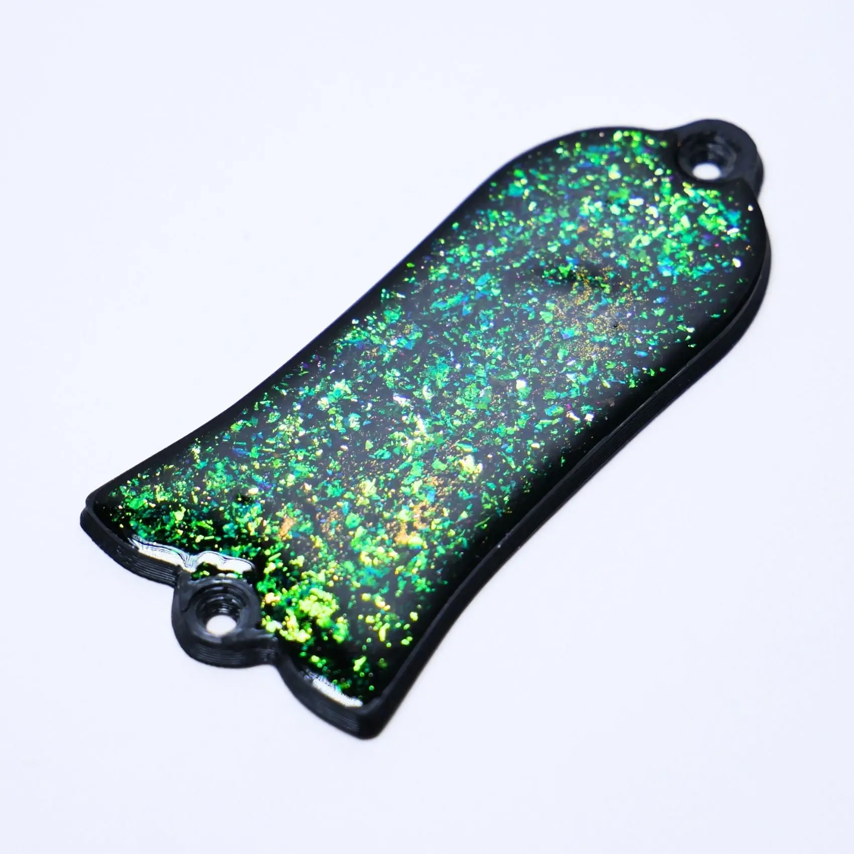 Custom Gibson Les Paul Truss Rod Cover - Rainforest Green Flake