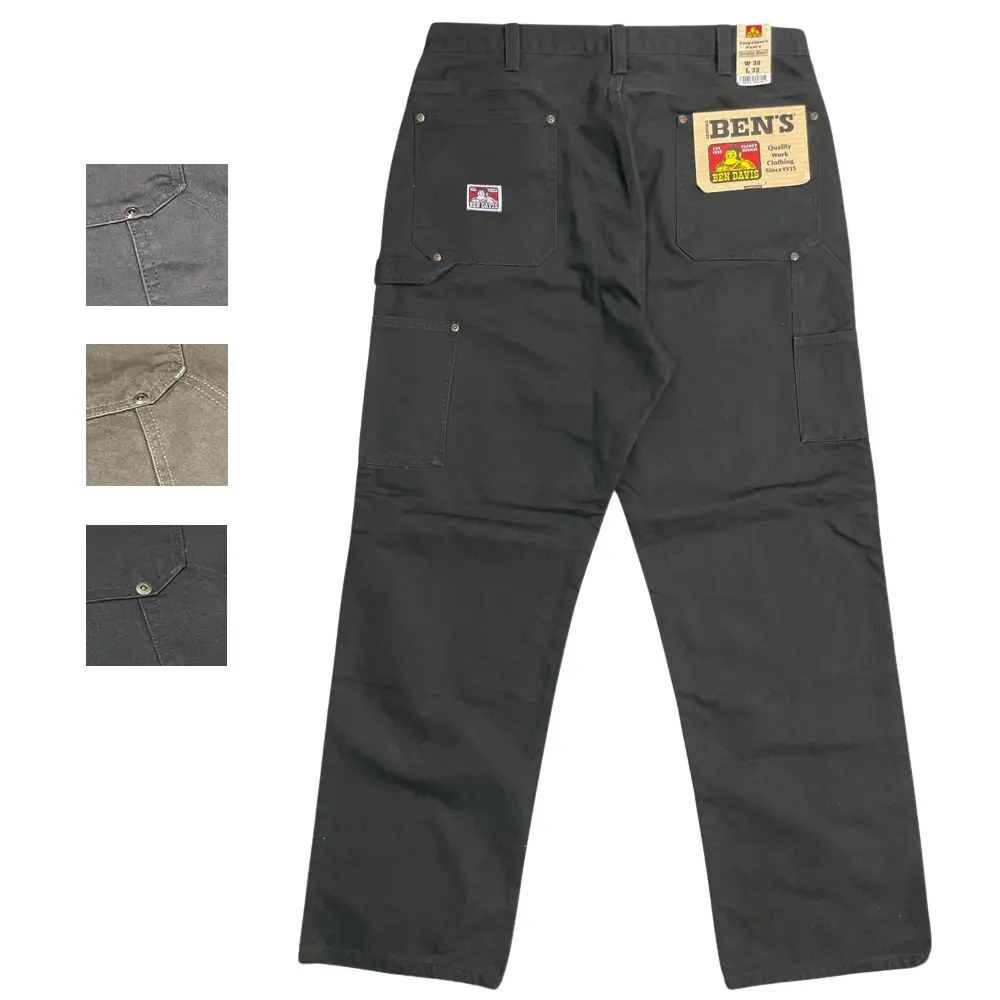 Ben Davis Men's Canvas Carpenter Work Pants Utility Menswear