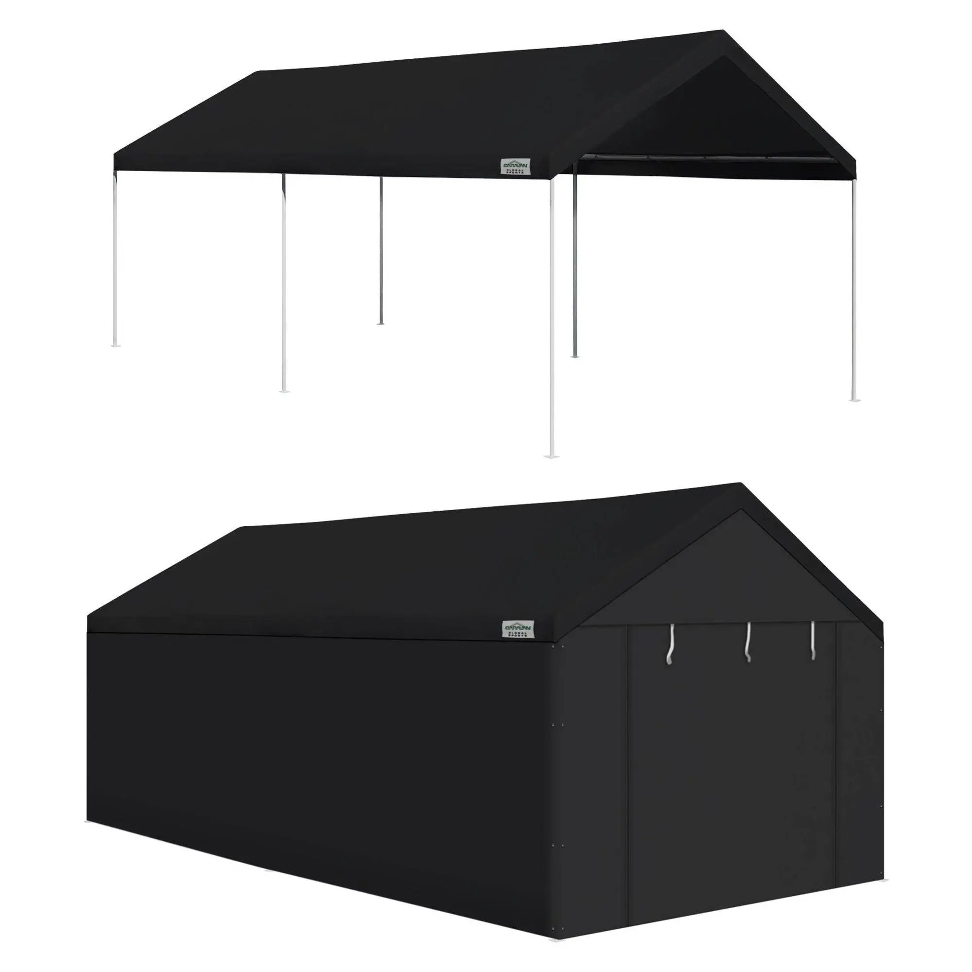 Caravan Canopy Domain 10 x 20' Straight Leg Instant Canopy Tent Set w/Sidewalls Caravan Canopy Domain 10 x 20' Straight Leg Instant Canopy Tent Set w/Sidewalls