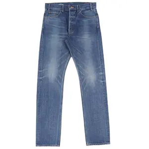 Pre-owned Celine Cotton Small Leather Goods Denim Pants
