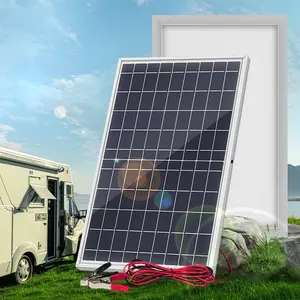 1 Outdoor Solar Panel Kit with 80A Controller, 18V Output, 10W Portable Solar Charger Suitable for outdoor cameras, camping lights, RVs, cars, rooftops, farms, power banks, and more.