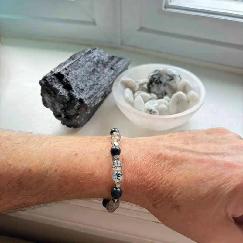 Protection & Healing, with Dragon’s Vein, Shungite , and Hematite.