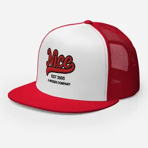 NICE Trucker Hat Red - Red Logo