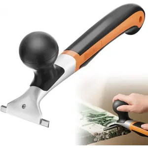 Professional 2-1/2" Tungsten Carbide Scraper - Extra Long Double-Sided  for Removing , Epoxy, Rust, Adhesive & Carpet Glue - Heavy Duty  Scraper Tool