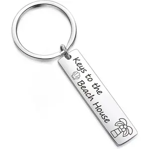 Beach House Keychain Coworker Retirement Jewelry Beach House Jewelry Vacation Home Jewelry Birthday Keychain