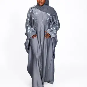 Adult Ashifah Butterfly Abaya Embroidered Dark