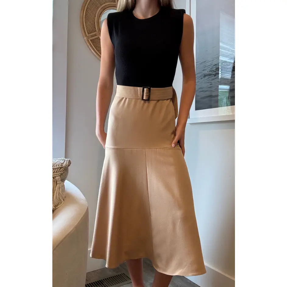 Kristopher Twofer Dress in Khaki