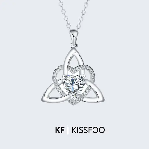 KISSFOO Heart Surround Witch Knot Protection Necklace Celtic Symbol Hecate Guardian Accessories Gift For Women