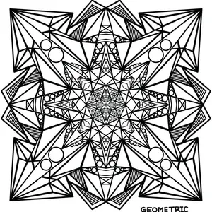 Unframed-ORIGINAL 11x17 GEOMETRIC MANDALA PRINT - Intricate Black and White Design for Wall Art and Home Decor