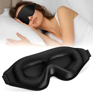 Weighted Eye Mask for Sleeping,3D Contoured Sleep Mask Zero Eye Pressure, Lash-Friendly Deep Eye Cups, Adjustable Strap, Office Nap&Travel Essential