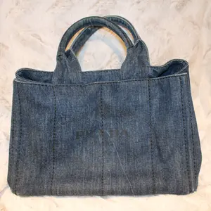 Pre-owned PRADA Denim Canvas tote bags Denim Logo Canapa