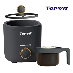 TOPWIT Rice Cooker Small by Dezin, 2-Cups Uncooked, 1.2L Mini Rice Cooker with Non-stick Coating. Cooking Pot Kitchen Appliances