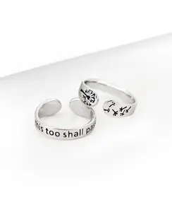 This Too Shall Pass Sterling Silver Mantra Ring