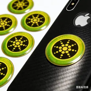 6Pcs Gold EMF Protection Stickers for Cell Phone & Laptop