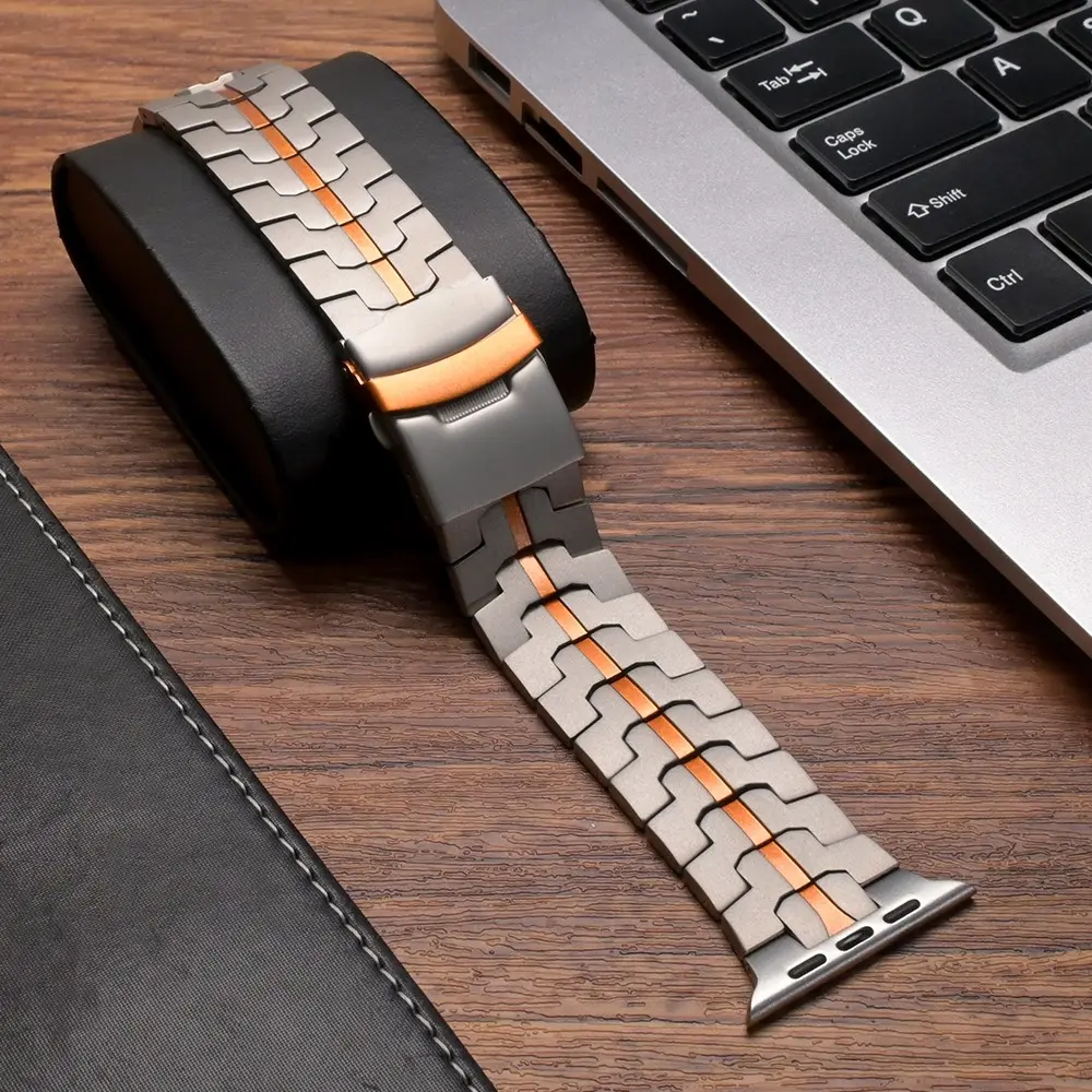 Titanium Watch Band, Smart Watch Strap, Smartwatch Strap, 1 Count Fashionable Watch Band for Men, Wearable Accessories Compatible with iWatch Series 10 9 7 8 6 5 4 SE 46mm 45mm 44mm