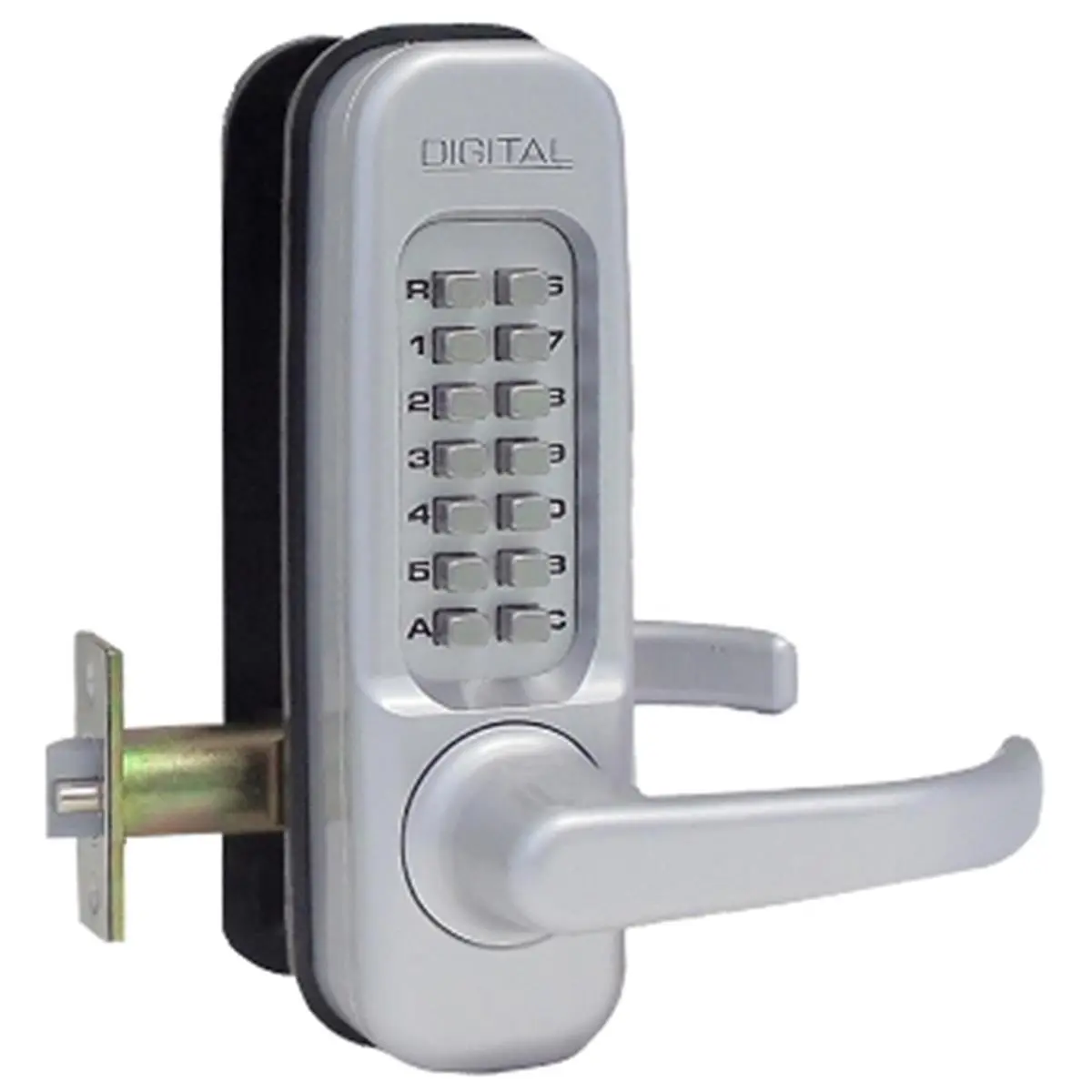 212 MAIN Lockey 1150-MG Mechanical Keyless Heavy Duty Lever Lock - Marine Grade, Passage Function, Adjustable Latch, Double Combo, Lever Handles, Magnet Proof Keyless Entry Lock
