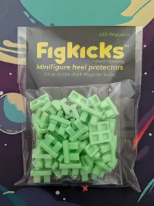 [50x] (Glow) FigKicks Lego Minifigure Heel Protectors [Regulars]