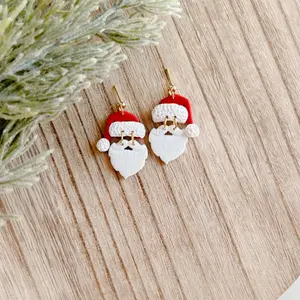 Santa Clay Earrings