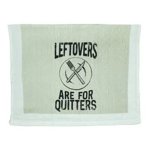 Leftovers Are for Quitters Funny Thanksgivng Dinner Meal Tea Towel Funny Dish Towels Soft Adsorbent Tea Towel