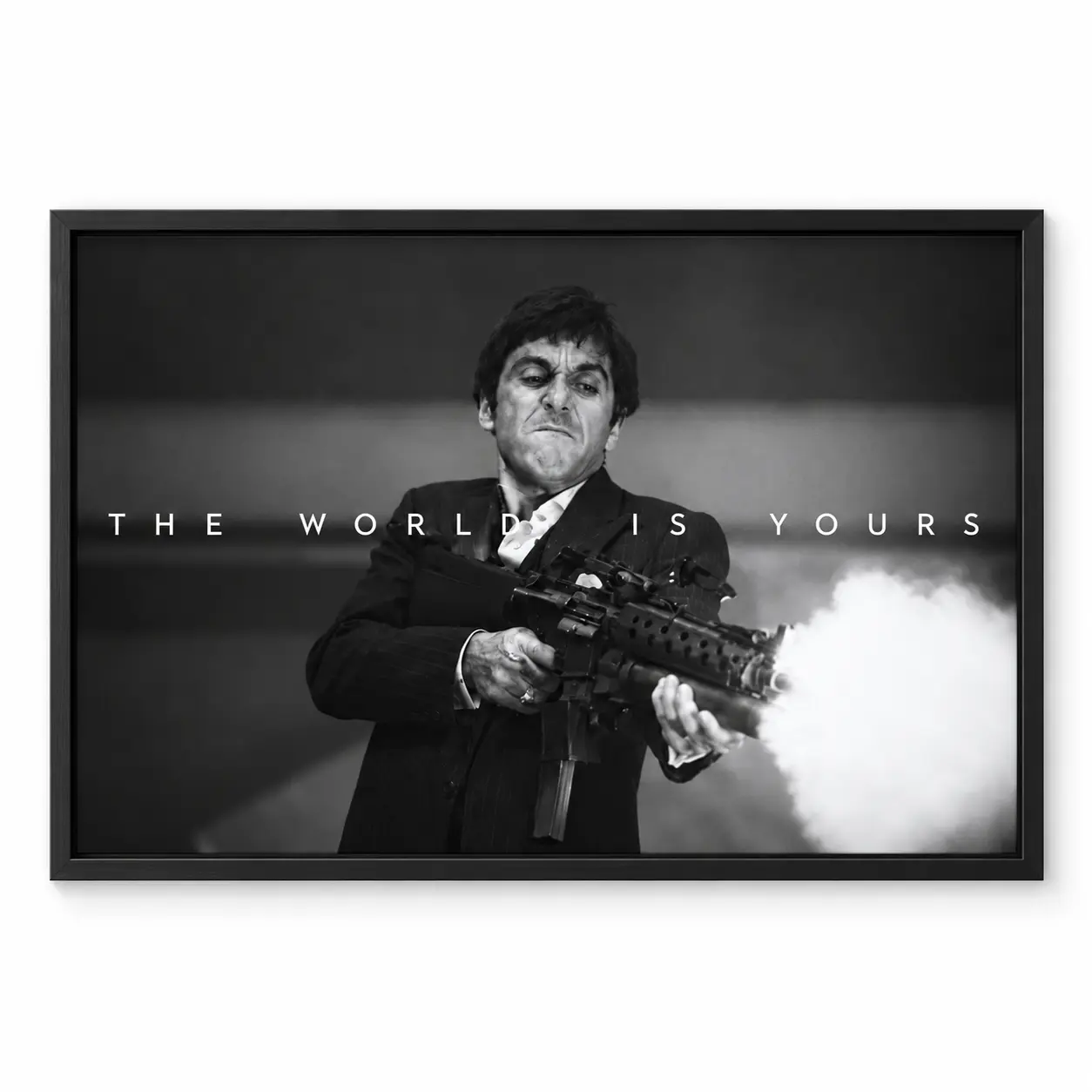 (FRAME NOT INCLUDED) The World Is Yours Poster, Classic Crime Movie Inspired Wall Art Print, Cinematic Vintage Style Room Decor, Retro Film Aesthetic Poster, Bedroom Office Man Cave Decoration