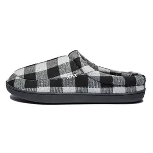 Mens Slippers Wide Men's Slippers Mens Winter Slippers atmosphere cotton shoes casual shoes slippers brown grid
