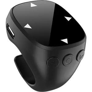Bluetooth Remote Control Ring Touchscreen Fingertip Scrolling Page Turner for Phone Camera Black 4K Digital with Flip Screen Triple Slot Compact Vlogging