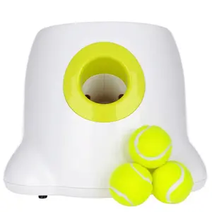 Adidog Automatic Tennis Ball Launcher for Dogs - Compact Rechargeable USB Eco-Friendly with 3 Stage Distance Control for Small Dogs