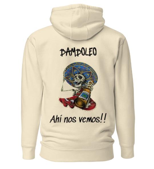 Bamboleo Unisex Hoodie Red/White/Grey/Bone Fitted Casual Winter Medium Length 100% Cotton Face 65% Cotton 35% Polyester Front Pouch Pocket Matching Flat Drawstrings 3-Panel Hood Women's Streetwear