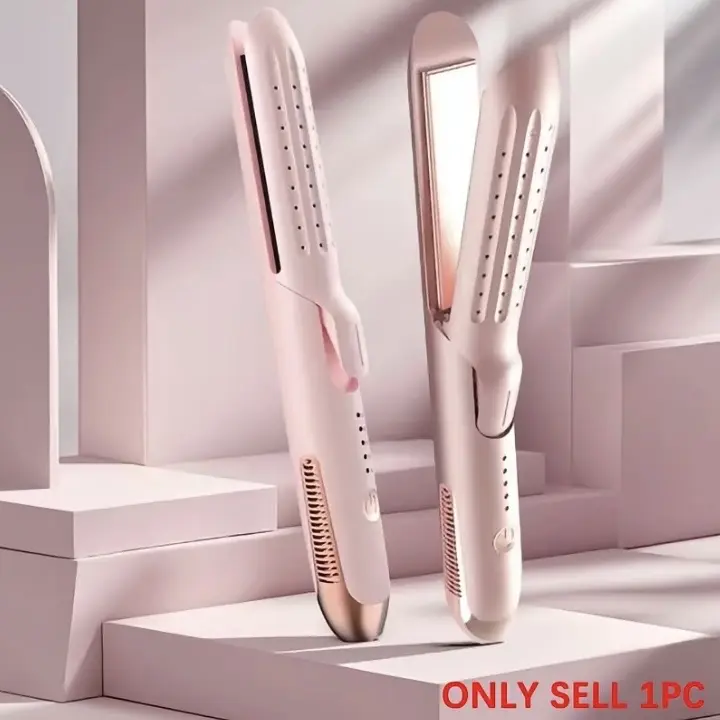 Airflow Styler Whirlwind Curl, Hair Straightener and Curler 2 in 1, Upgraded Curling Iron & Flat Iron Achieve One Pass Curl, Less Damage to Hair