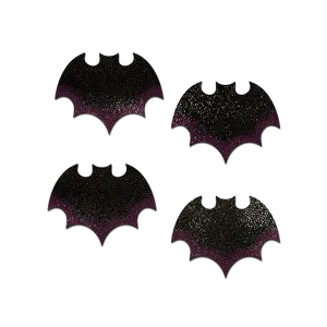 PASTEASE - Nipple Cover Pasties, Adhesive Bra, Breast Tape - Petites: Two-Pair Small Liquid Black Bat - Level Up Your Halloween Costume Accessory - Dimensions: 2” x 1.5” Diameter: 1 inches