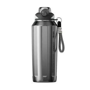 NRMEI Fashion Style Stainless Steel Water Bottle with Secure Loop Handle & Lightweight Construction